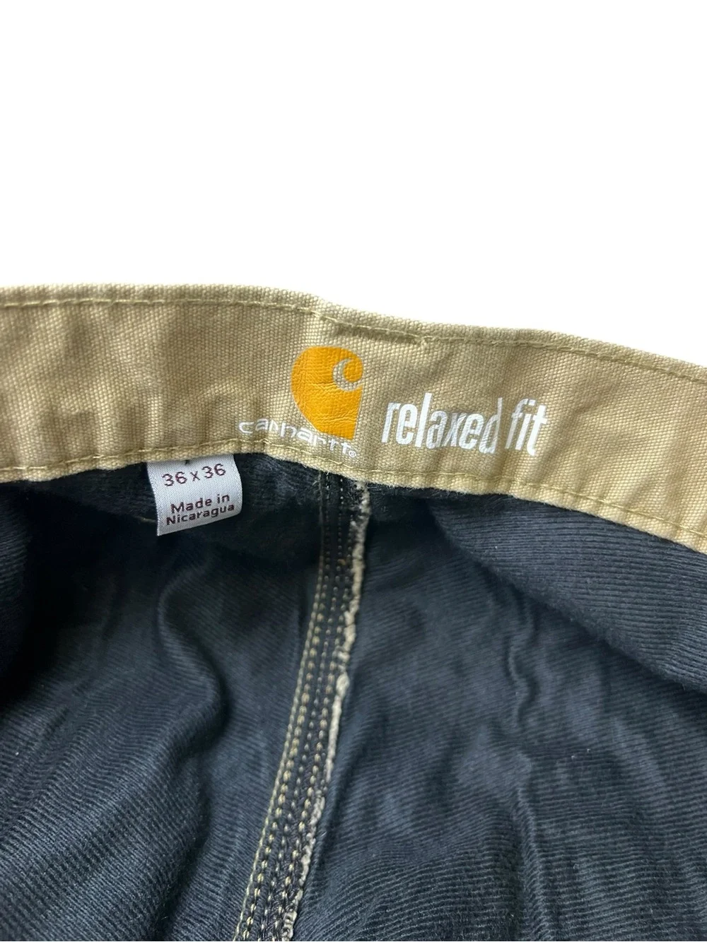 Carhartt Canvas 36X36 Lined Tan Mens Work/Outdoor Gorpcore Pants